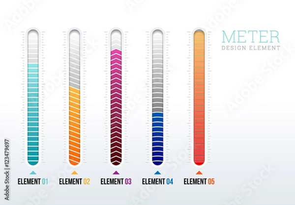 Fototapeta Meter Design Elements Infographic