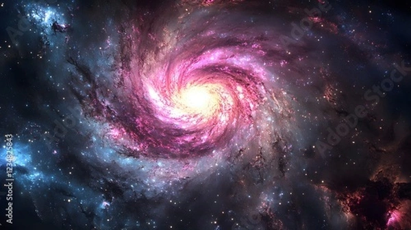 Fototapeta Cosmic Vortex - Captivating Galactic Phenomenon