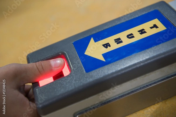 Obraz Biorąc cyfrowy odcisk palca