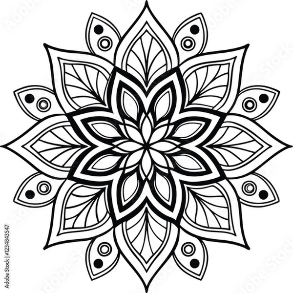 Obraz Creative Mandala line art element design