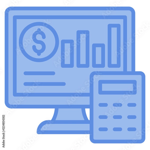 Fototapeta Digital Accounting Icon Element For Design