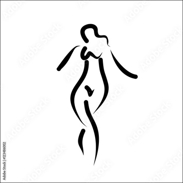 Obraz woman vector lines shape