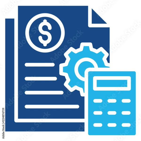 Fototapeta Cost Accounting Icon Element For Design