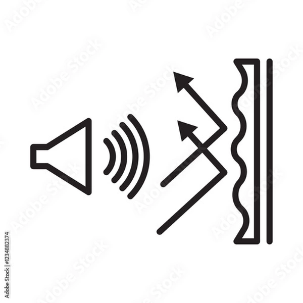 Fototapeta Soundproof icon Isolated flat vector in outline