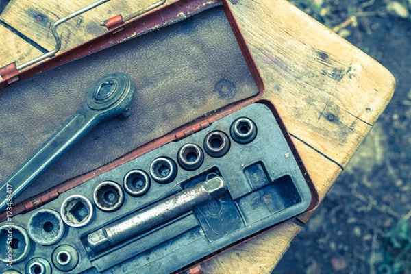 Obraz Tool box woth wrench