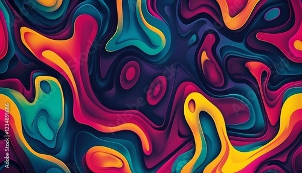 Fototapeta Fractal art background for creative design. Abstract fractal.