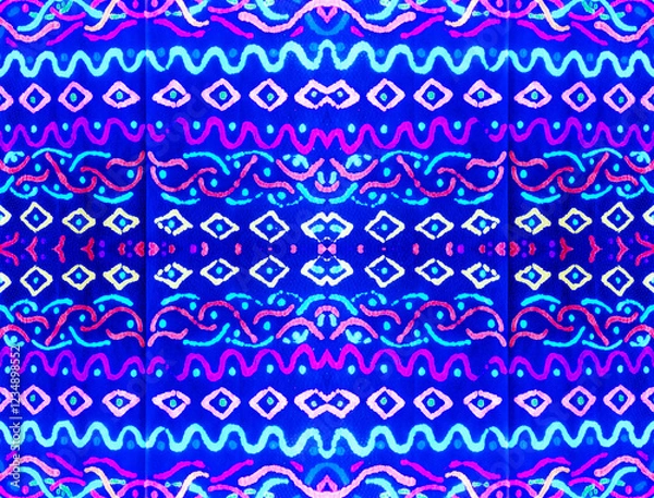 Fototapeta Art Seamless Pattern. Ikat Patterns. Colorful