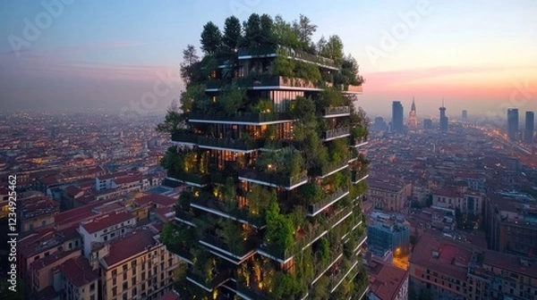Obraz Bosco Verticale( Vertical Forest) in Milan city, Italy.