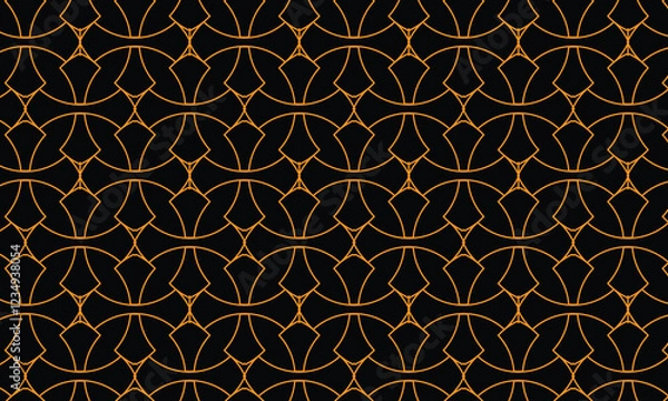 Obraz seamless pattern with black and gold