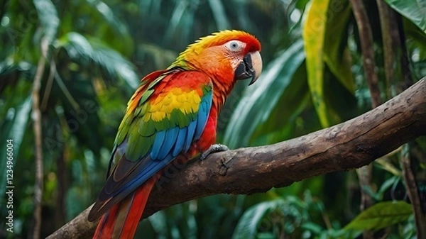 Obraz red and yellow macaw