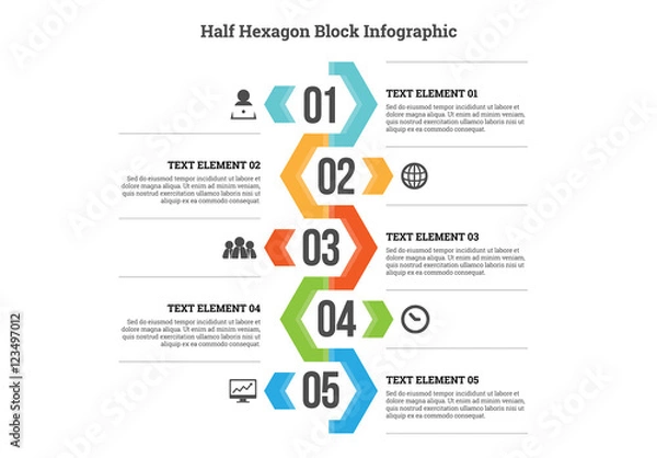 Obraz 3D Double Bracket Bullet Infographic