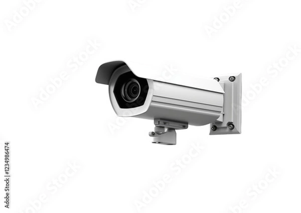 Fototapeta 3d cctv camera on transparent background