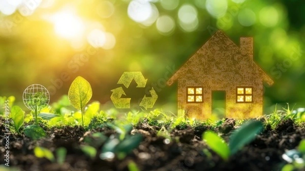 Fototapeta real estate investment concept buy house location energy efficiency rating and property value Real estate online on virtual screens home search land price property tax real estate mark