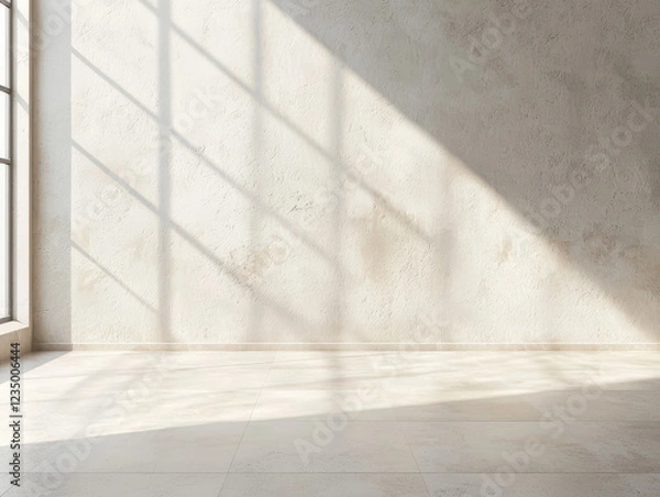 Obraz Minimalist wall with soft lighting creating an open and airy atmosphere for various activities
