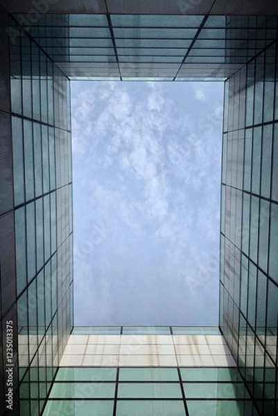 Obraz Sky view form the middle of office building