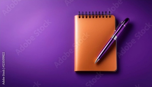 Fototapeta notebook with pen
