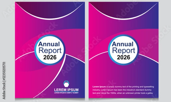 Obraz corporate Annual Report template design 