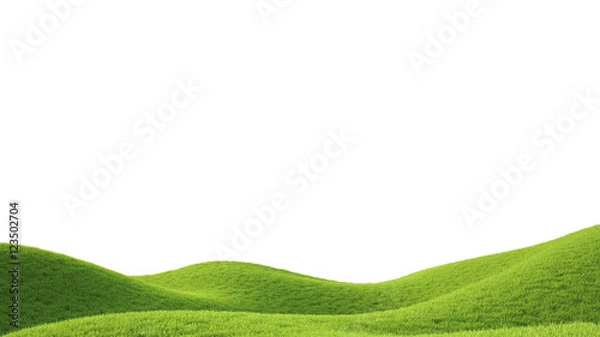 Fototapeta Zielone pole. Renderowanie 3D