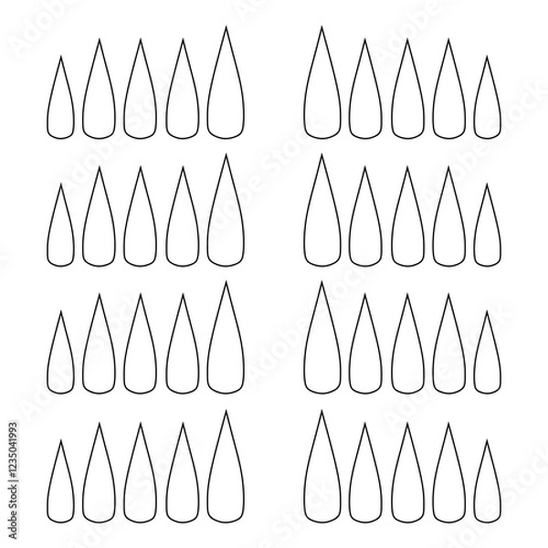 Obraz nail art template empty stiletto nails vector