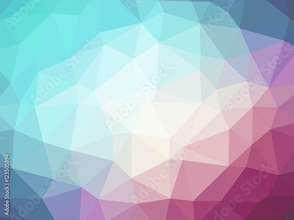 Obraz Abstract pink blue gradient low polygon shaped background