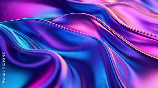 Obraz Futuristic Neon Purple AI Background