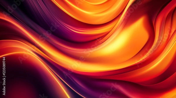 Obraz AI-Generated Neon Orange Abstract Background