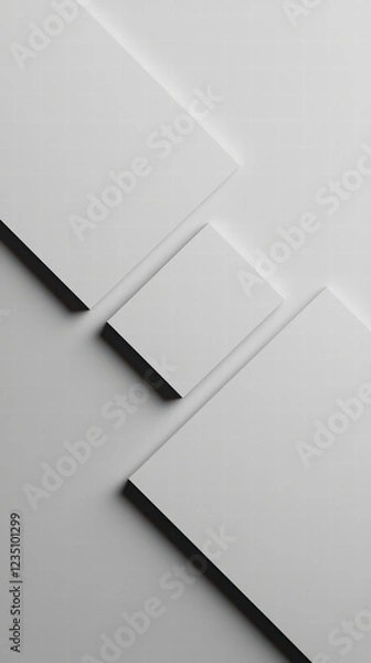 Obraz Minimalist Stationery: A collection of crisp, pristine stationery elements artfully arranged, exuding an aura of refined elegance and blank potential.