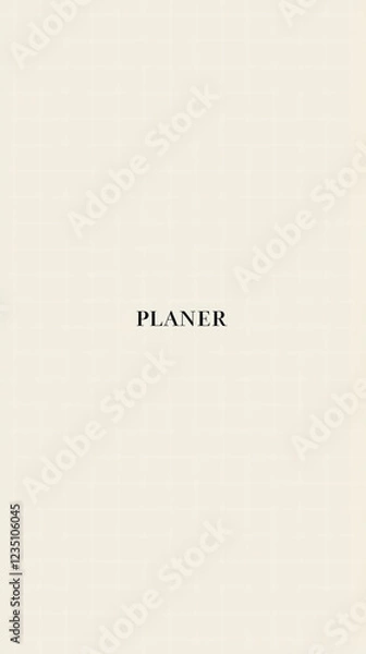 Obraz Planner Concept: A minimalist presentation of a blank planner, the image speaks to ideas of plans, strategy and a structured approach to achieve goals, embodying the core of project management