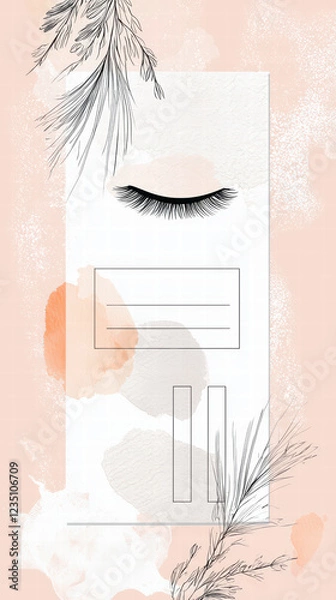 Fototapeta Eyelash Extension Price List Template 