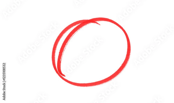 Fototapeta hand drawing different circles isolated on the transparent background, Handwritten red circle. For marking text, numbers, marker pen, pencil, logo, hand-drawn doodle grunge circle highlights
