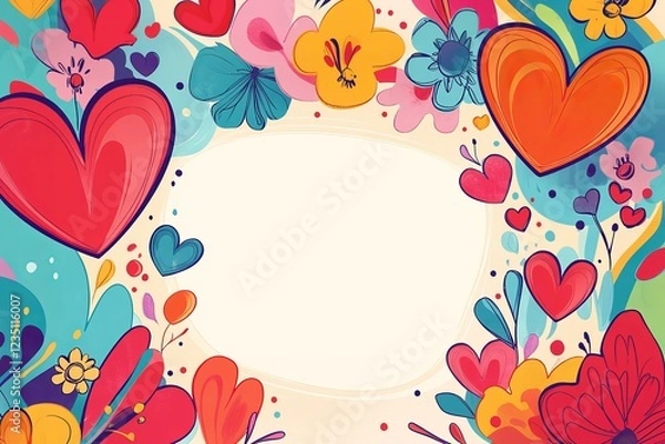 Obraz valentine invitation template