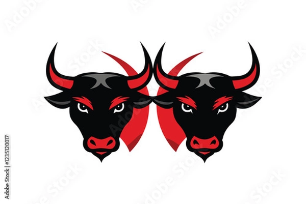 Fototapeta red bull head