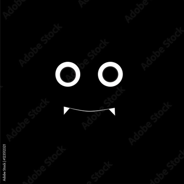 Obraz Vampire bat Halloween Illustration in square