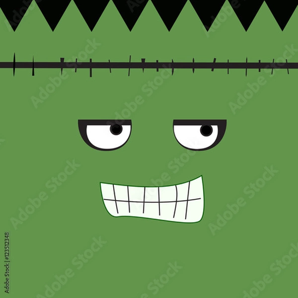 Obraz Frankenstein Halloween Illustration in square