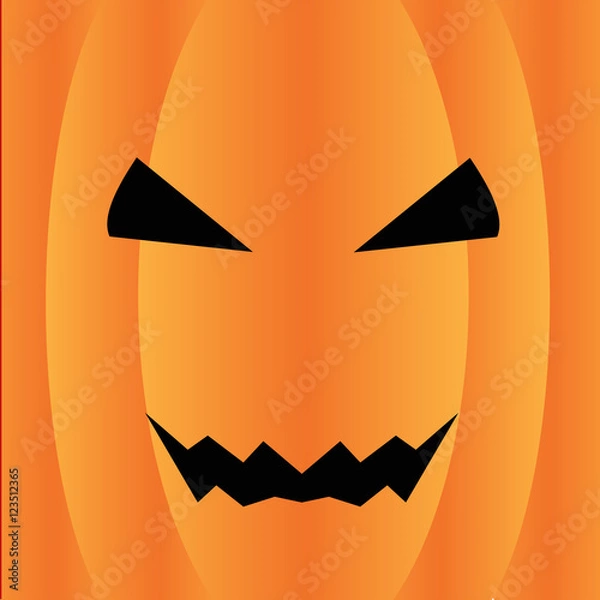 Obraz Jack o' lantern Pumpkin Halloween Illustration in square