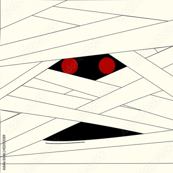 Obraz Mummy Halloween Illustration in square