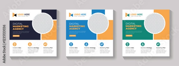 Fototapeta Marketing Agency Social Media Post Template, Agency Social Media Post Template, Social Media Post Template , Facebook Post, ,LinkedIn Post