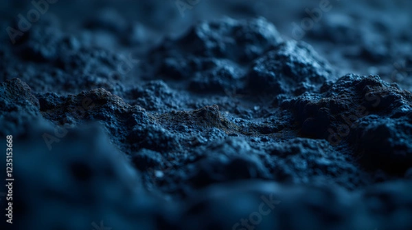 Fototapeta Dark Blue Textured Surface Close Up Abstract Background Image: Deep Hues and Rough Texture