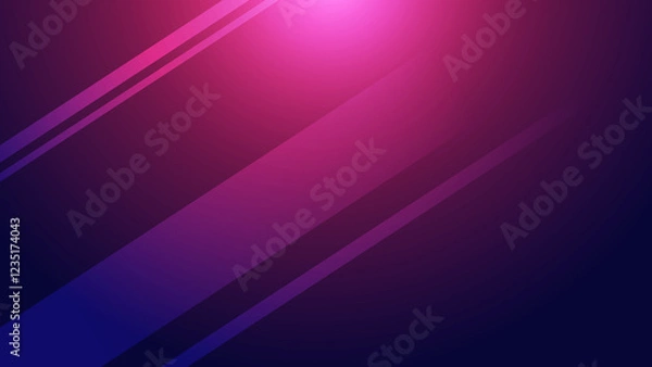 Fototapeta Abstract pink and blue gradient background design with falling light rays