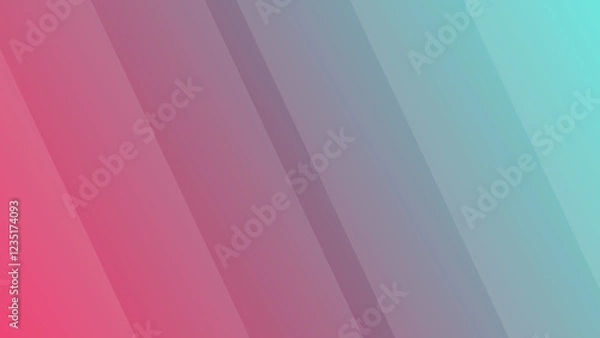 Fototapeta Abstract sky blue and pink gradient shape waves background design