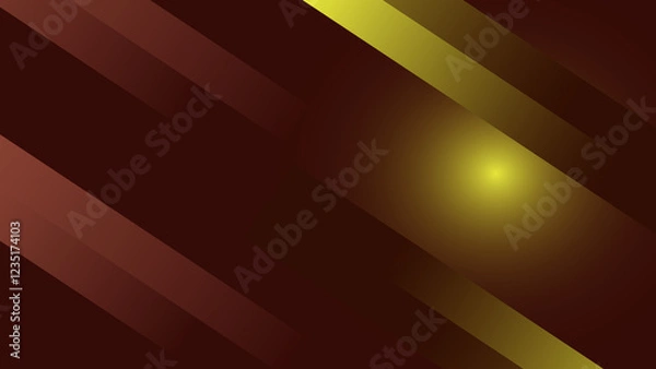 Fototapeta Abstract sleek dark brown and yellow gradient bars background design