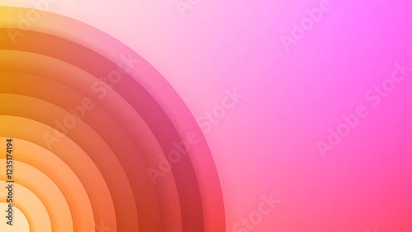 Fototapeta Abstract soft multicolor gradient with circular shapes background design