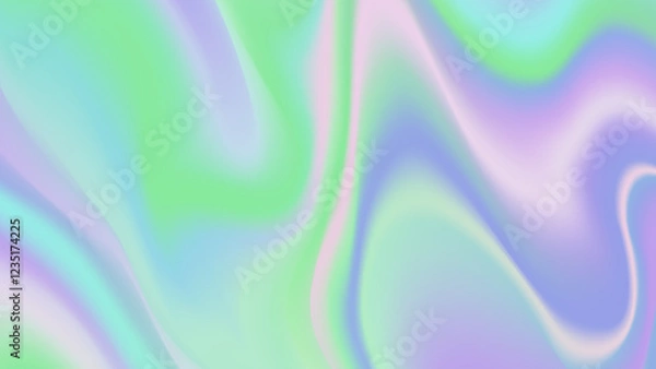 Fototapeta Abstract beautiful holographic gradient color waves background design
