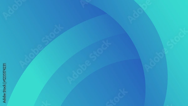 Fototapeta Abstract blue and cyan gradient shape layers background design