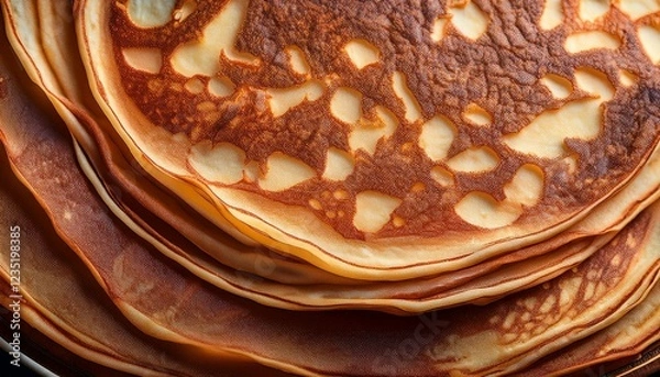 Fototapeta historical past from the surface of a ruddy pancake near up