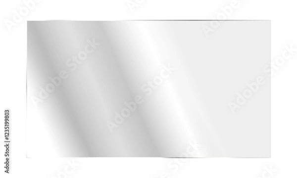 Obraz Polished, transparent glass plate.  Glossy plastic or acrylic sheet.  Isolated on a transparent background with realistic light effects.  Perfect for window, screen, or display overlays.  PNG 
