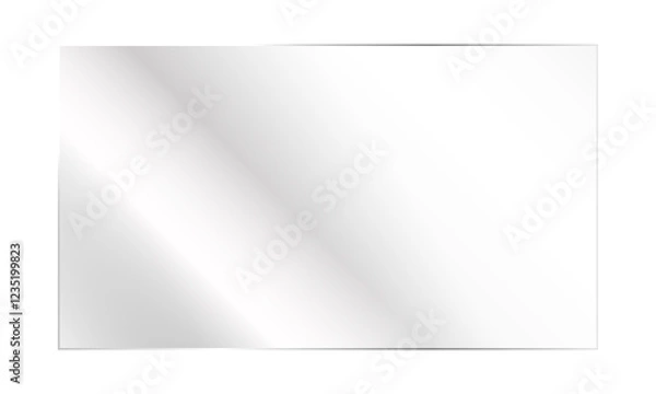 Obraz Clear, shiny acrylic sheet.  Transparent plastic panel.  Realistic glare and reflection on a see-through surface.  Ideal for showcasing objects or designs. PNG