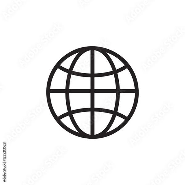 Fototapeta Globe Outline
