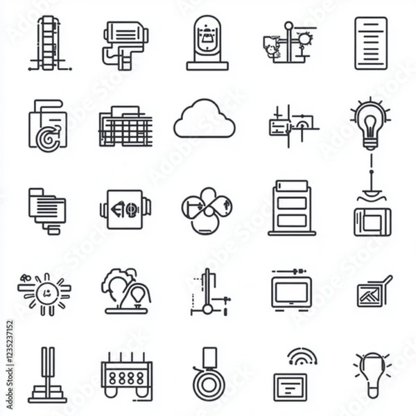 Fototapeta set of icons for web