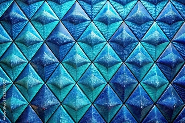 Fototapeta Abstract Blue Geometric Background Design - Rule of Thirds